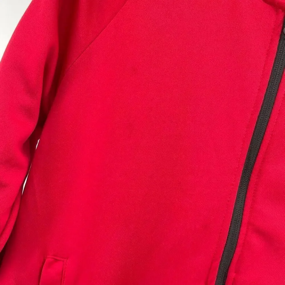 Pillars Men’s Red Track Jacket XS Oversized Zip Up Streetwear Athleisure
